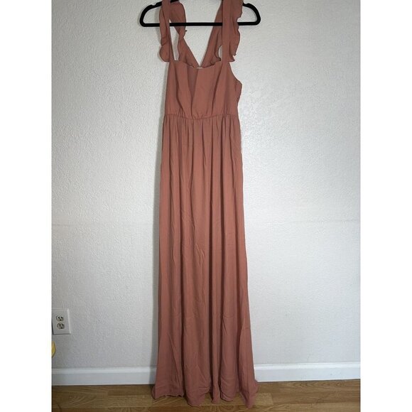 Show Me Your Mumu June Maxi Rustic Mauve Chiffon NWT XL Wedding Bridesmaid N - Picture 3 of 16